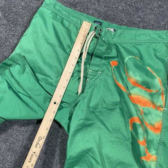 Vintage Polo Ralph Lauren Board Shorts Mens Medium Spellout Graffiti Baggy Fit - Picture 6 of 9